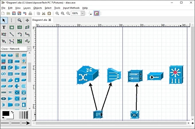 fazer diagrama de rede