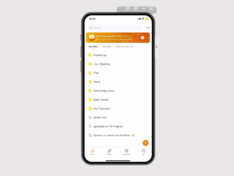 create planets on mobile app