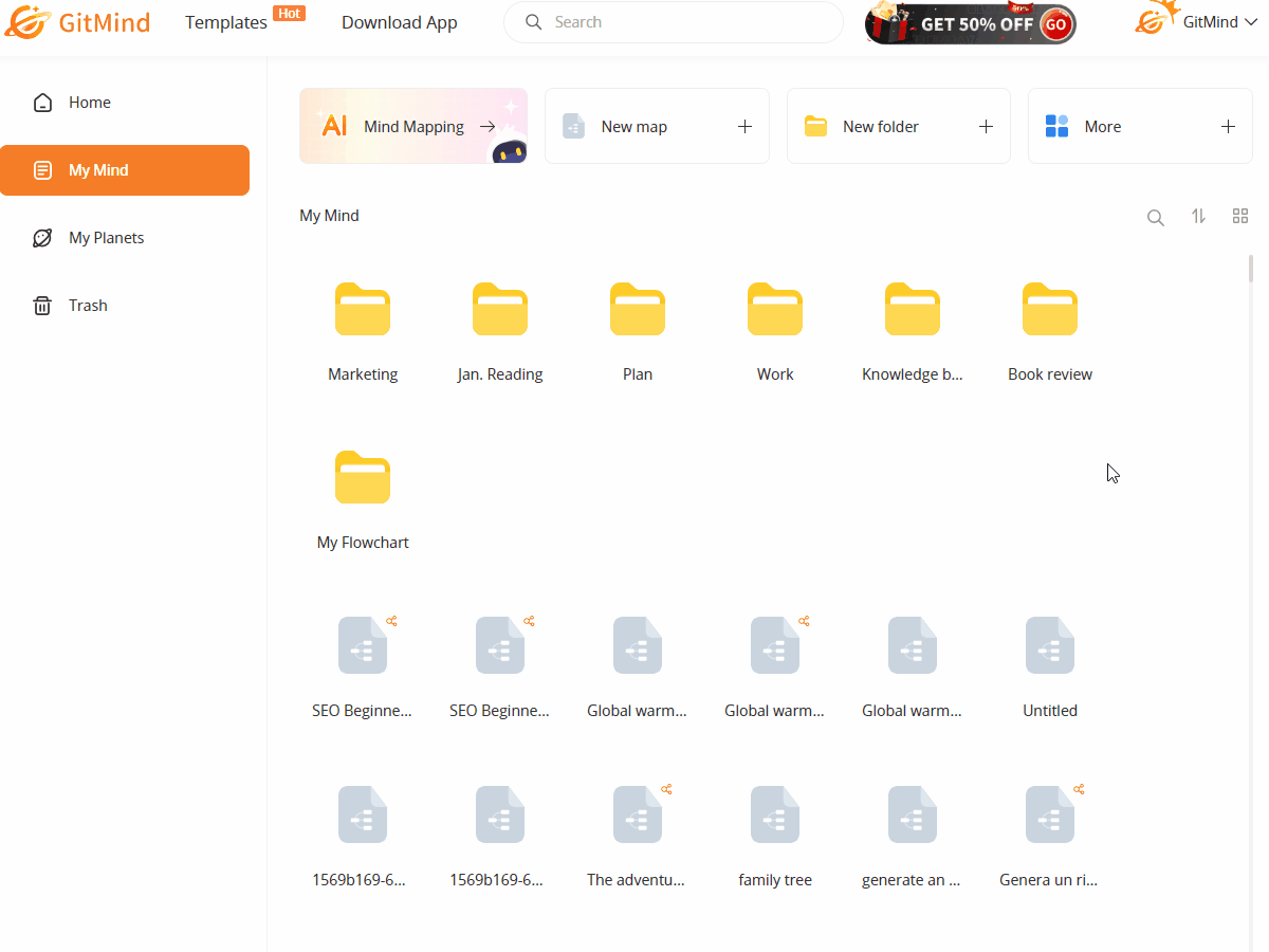 multiselect mind maps
