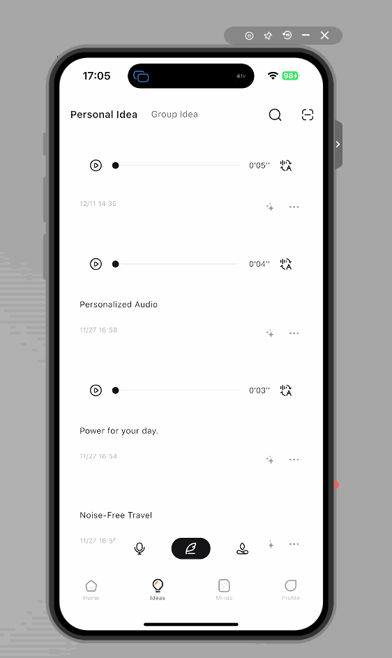 salva come nuova idea